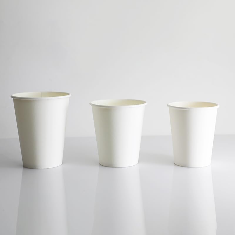 Disposable Paper Cups - 12 Oz Hot & Cold Beverage Cups | White, 1000 Count