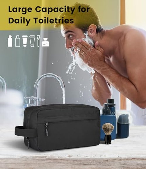Vorspack Travel Toiletry Bag for Men - Hanging Toiletries Bag Water Resistant Dopp Kit Travel Bag for Toiletries Accessories