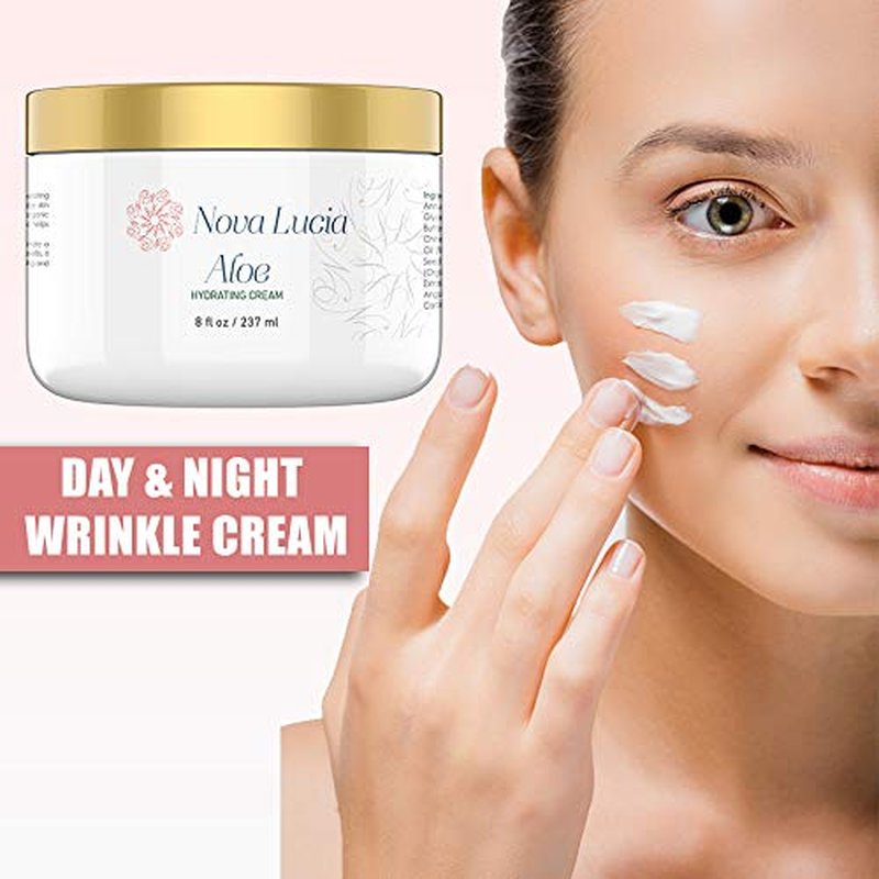 Aloe Vera Cream - Soothing Moisturizer for Dry & Sensitive Skin | Hydrating, Non-Greasy Face & Body Cream