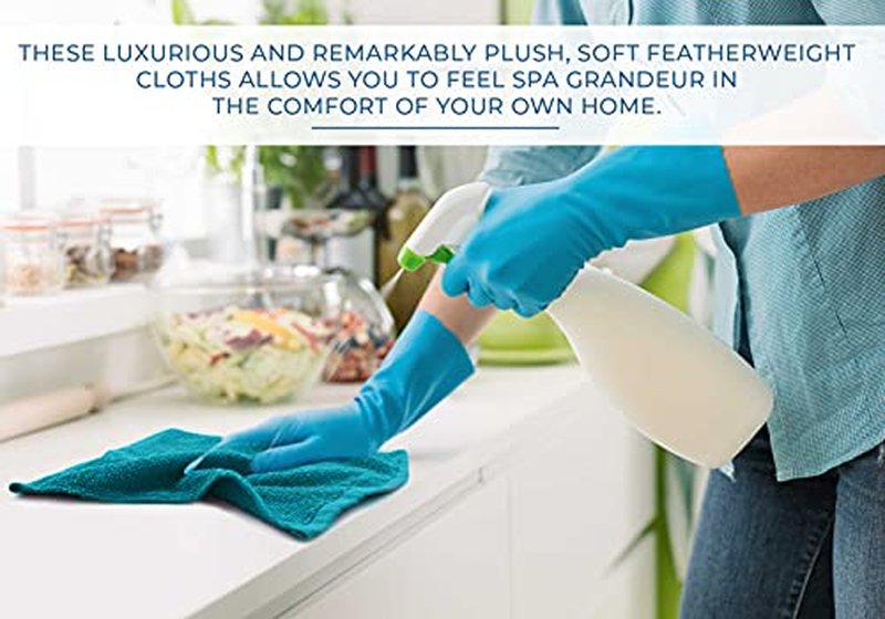 DAN RIVER 100% Cotton Washcloths 24 Pack Premium Quality Face and Body Cloth, Quick Dry Essential Towels for Bathroom, Hand, Kitchen & Cleaning, Baby Washcloths | 12X12 in | 400 GSM | Teal
