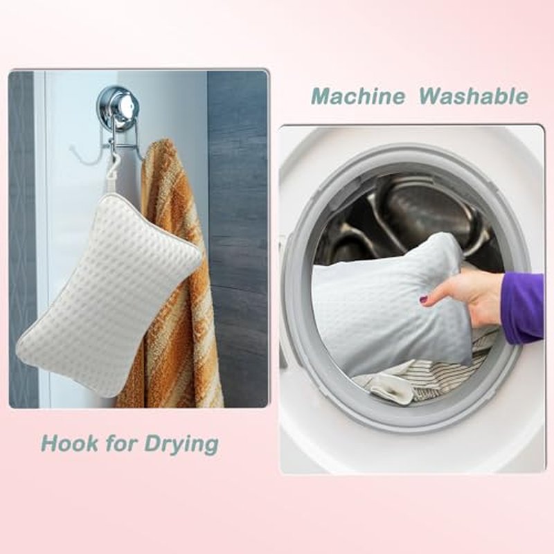Bath Pillows for tub,Home Spa Pillows for Bathtub, Hot Tub,Head and Neck Support with 2 Strong Suction Cups,Green