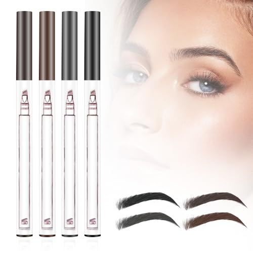 2025 New 3D Magic Microblading Eyebrow Pencil, 2PCS Waterproof Brow Pencil with Micro-Fork Tip,Long lasting Makeup Eyebrow Pencil Fine Stroke Natural Gap Filling Eyebrow (ALL COLOR)