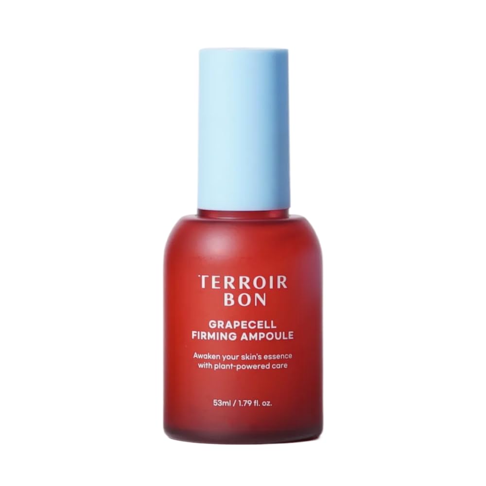 TerroirBon, GrapeCell Firming Ampoule Serum for Sensitive Skin– Collagen Firming Boosting, Elasticity &Deep Hydration with Grape Stem Cell Extract | Korean Skincare | 1.79 fl oz (53ml)