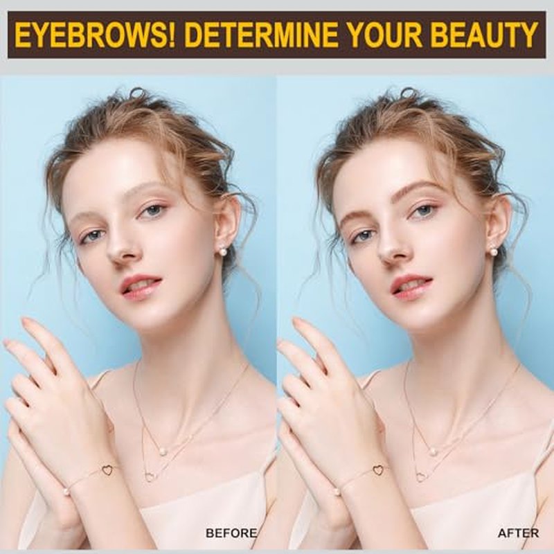 Microblading Eyebrow Pencil - Amazing 2-in-1 Dual-Ended Eyebrow Pen with 2-Fork-Tip and Precise Brush-Tip - Waterproof Eyebrow Pen for Natural Hair-Like Brows That Lasts All Day, Light Brown