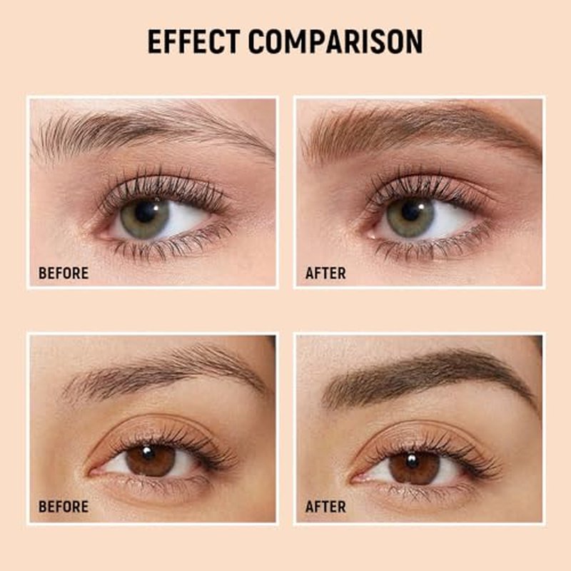 New Microblading Eyebrow Pen,3D Waterproof Eyebrow Pencil,2PCS Eyebrow Tattoo Pencil 4 Fork Tip Natural Fine Stroke Eyebrow Pen,Eye Brown Makeup Long-Lasting Magic Eyebrow Pen (Dark Brown)