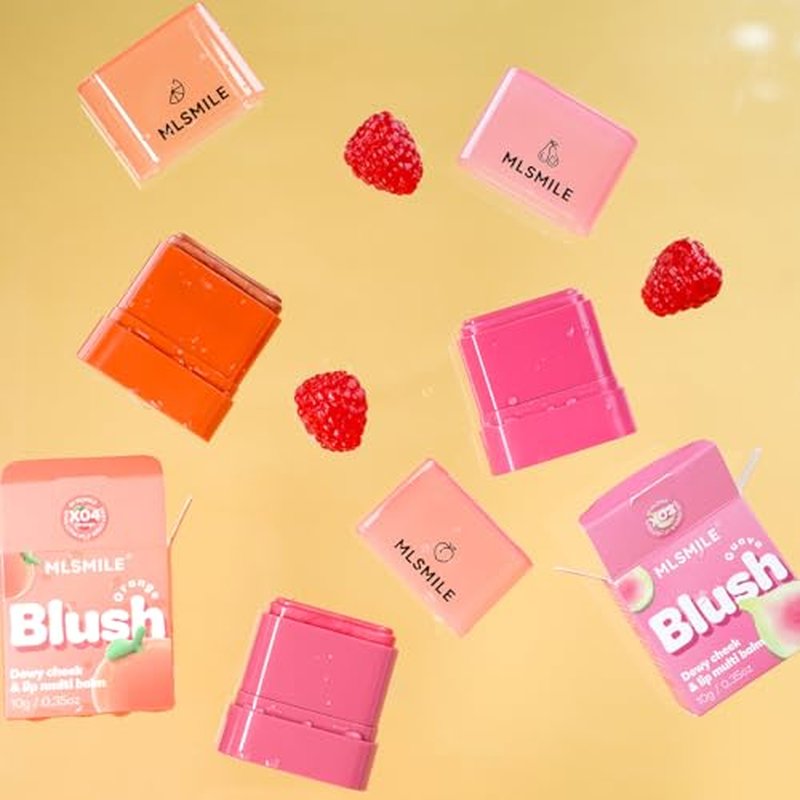 Multi-Purpose Makeup Hydrating Cream Blush Stick, Beauty Solid Moisturizer Stick For Cheek & Eyes & Lips，Waterproof Natural Moisture Smooth Blendable Matte Finish Face Blush Makeup (#01 Peach)