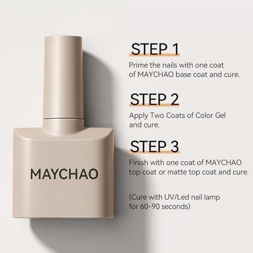 MAYCHAO 15ML Jelly Neutral Gel Nail Polish 1Pc Transparent Nude Peach Gel Polish Soak Off UV LED Translucent Nail Polish Nail Art Starter Manicure Salon DIY at Home, 0.5 OZ