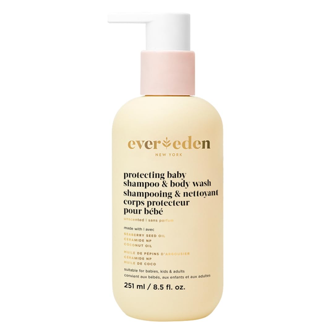 Evereden Protecting Baby Body Wash and Shampoo 8.5 oz. | Clean & Gentle Baby Care | Non-toxic & Fragrance Free