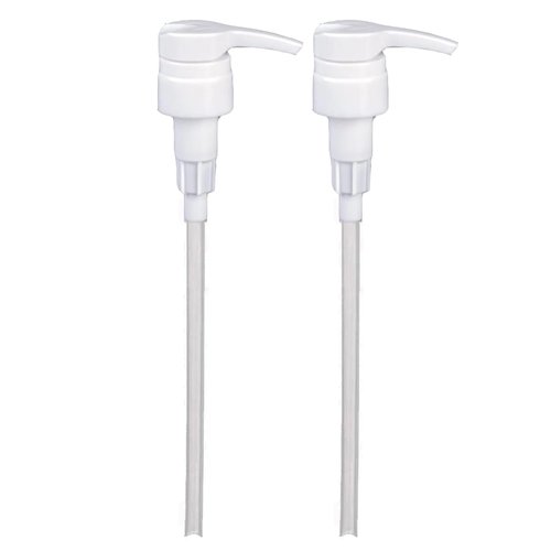 Universal Shampoo/Conditioner Dispenser Pump for Bottles, Leak Proof, Pump Top Fits 1 L/33.8 oz Bottles, 28/410 Neck Size, (White - Pack of 2)