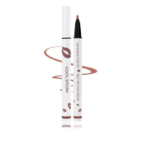 Anokia Cool Story Lip Liner Liquid, Cool Story Lip Liner, Longwear Liquid Lip Liner, Liquid Lipstick & Lip Liner Pencil, 2-in-1 Waterproof Long-Lasting Matte Liquid Lipstick for Women (03#, 0.6ml)