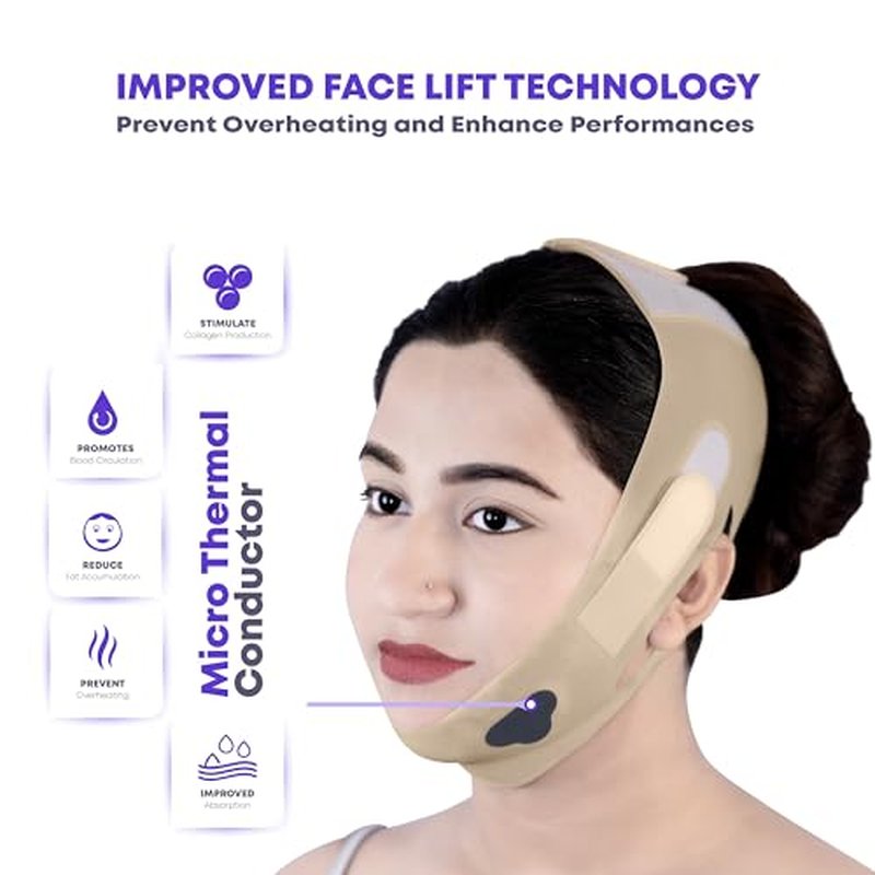 OORSE Silicone V Line Face Lifting Mask with Adjustable Double Chin Strap for Women
