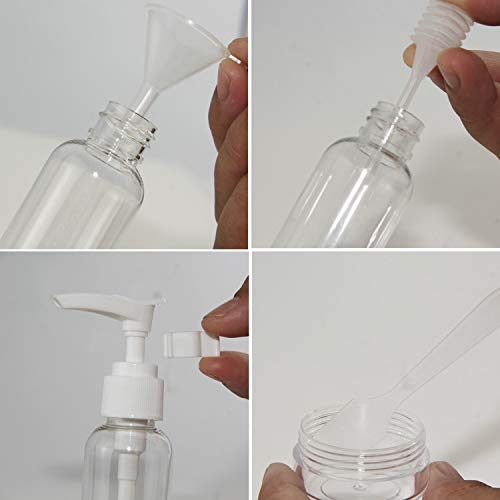 YICTEK Empty Plastic Travel Bottles Containers for Toiletries, TSA Approved Travel Size Toiletries Bottles Kit for Liquids Shampoo Conditioner Lotion, Carry-On Set for Women/Men