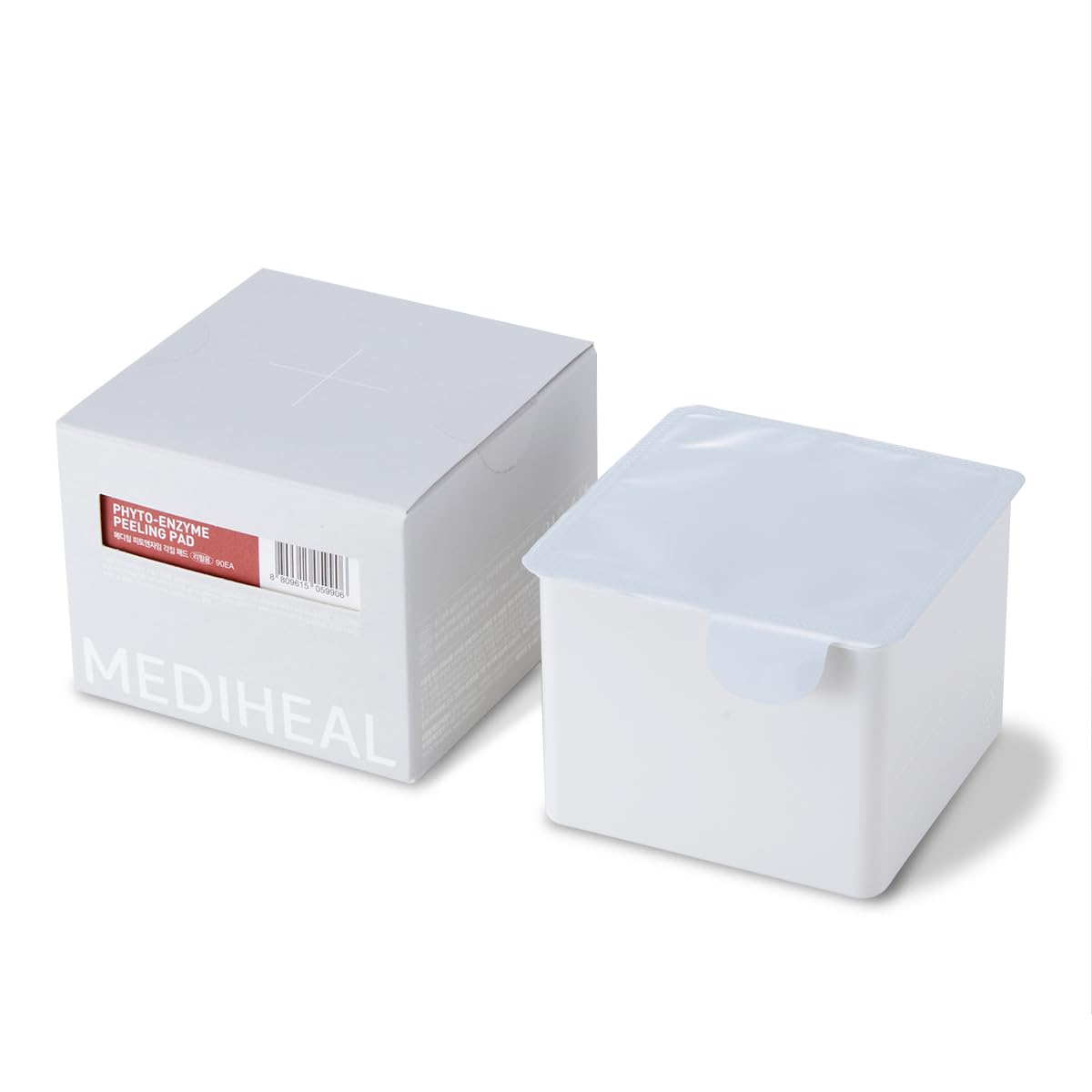 (Only Refill) Mediheal Collagen Ampoule Pad (100 Pads) - Cotton Facial Toner Pads for Skin Firming & Restore Elasticity - Vegan Eco Silk Pad