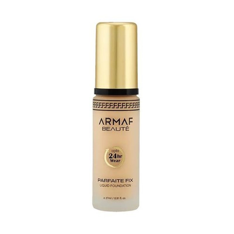 Armaf Beauté Parfaite Fix Liquid Foundation Makeup - Water Resistant, Lasts Up To 24 Hours | Honey, 27 ml/0.91 fl.oz