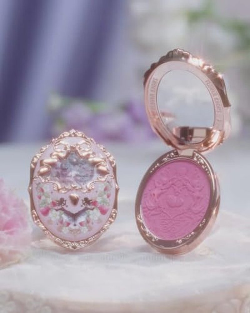 Violet Strawberry Rococo Embossed Blush