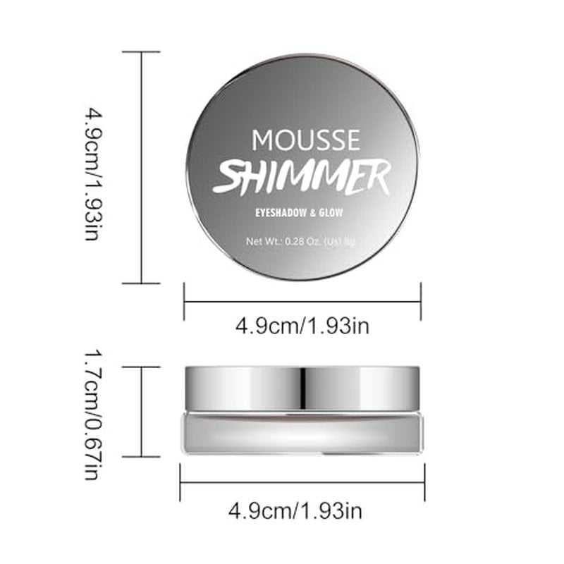 KYDA Purple Shimmer Cream Eyeshadow, Smooth Ice Cream-like Texture, Lasting High Pigmented Creamy Formula, Blendable Shimmer Finish, Face & Eyes Highlighter, Multiuse Shimmer Cream