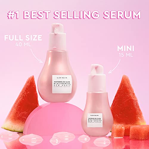 Glow Recipe Niacinamide Dew Drops Face Serum - Hydrating Korean Skincare & Illuminating Makeup Primer for Dewy, Glass Skin - Hyaluronic Acid Serum for Brightening, Plumping & Highlighting (15ml)
