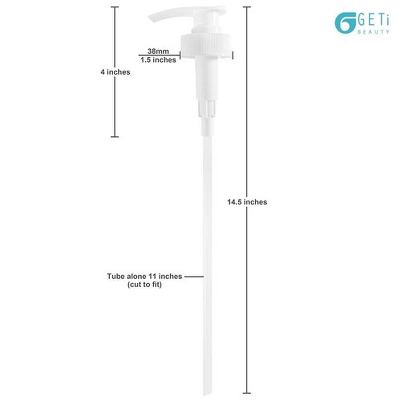 GETi Heavy Duty Liquid Dispenser Pump for Shampoo Conditioner, Soap, Pet Shampoo | Fits Gallon 128oz Jug, Bottles I 4cc Output per Squeeze- 2 Pack