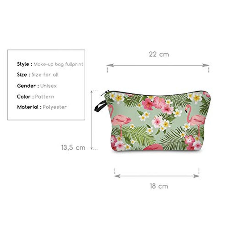 LOOMILOO Cosmetic Bag for Women, Adorable Roomy Makeup Bags Travel Water Resistant Toiletry Bag Accessories Organizer Cute Gifts (turtle flamingo 51055)