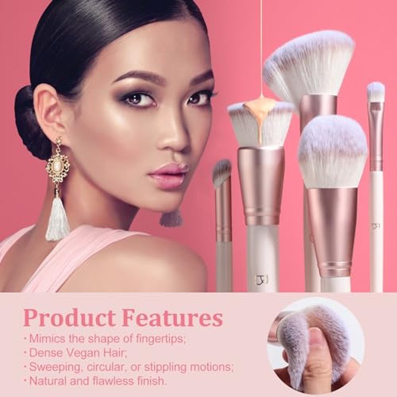 BS-MALL Premium Synthetic Foundation Powder Concealers Eye Shadows Makeup Brushes Gift set (Yellow)