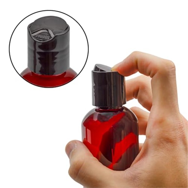 Cornucopia Brands 4oz Brown Plastic Squeeze Bottles w/Disc Top Flip Cap (6-Pack); BPA-Free Plastic Containers For Shampoo, Lotions, Liquid Soap, Creams