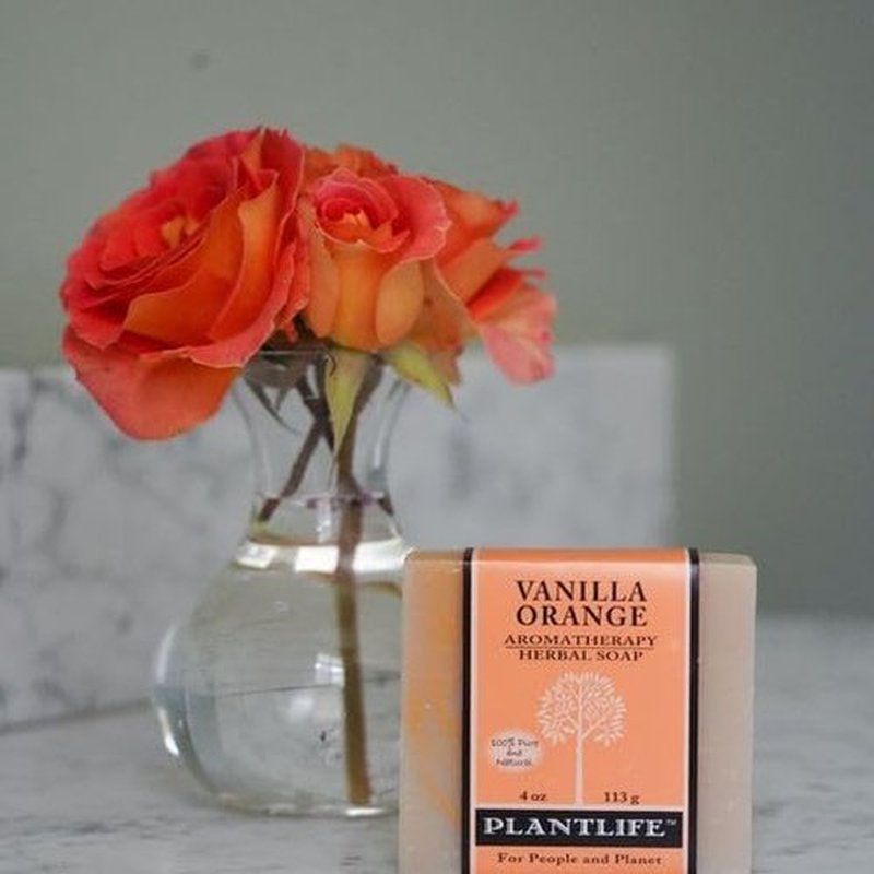 Plantlife Vanilla Orange 6-Pack Bar Soap - Moisturizing and Soothing Soap for Your Skin - Hand Crafted Using Plant-Based Ingredients - Made in California 4 oz Bar