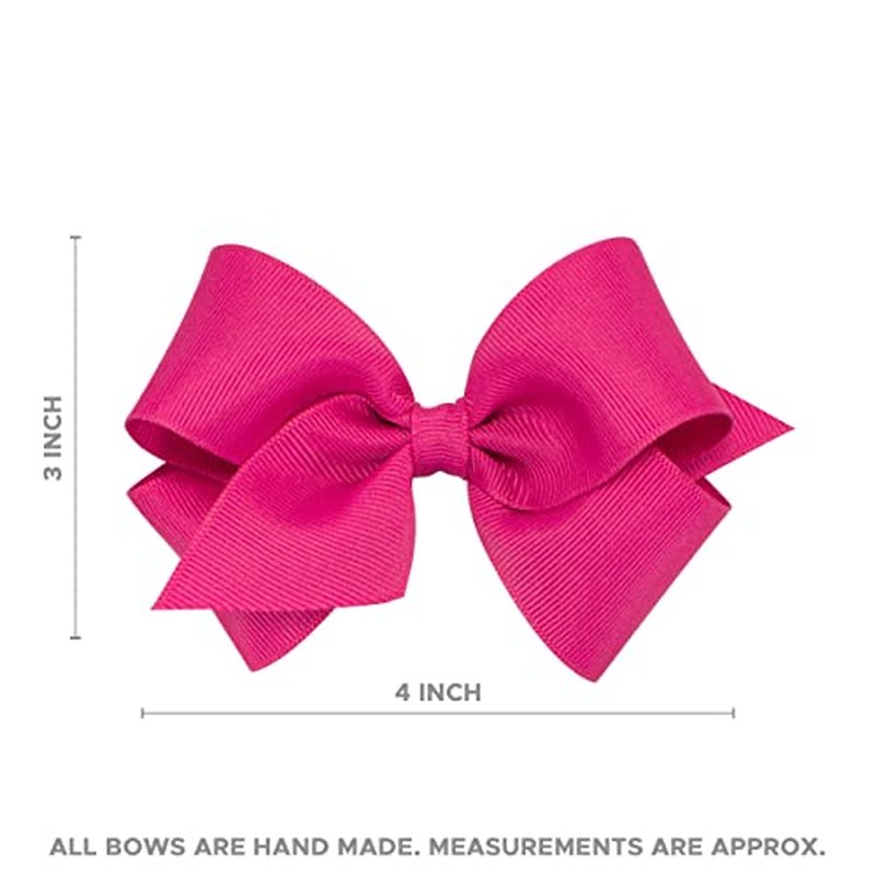 Wee Ones Girls' Classic Velvet Hair Bow on a WeeStay No-Slip Hair Clip, Satin Lining, For All Hair Types, Mini, Black