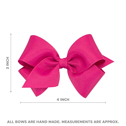 Wee Ones Girls' Big or Little Sister Printed Grosgrain Hair Bow on a WeeStay Hair Clip, King, Big