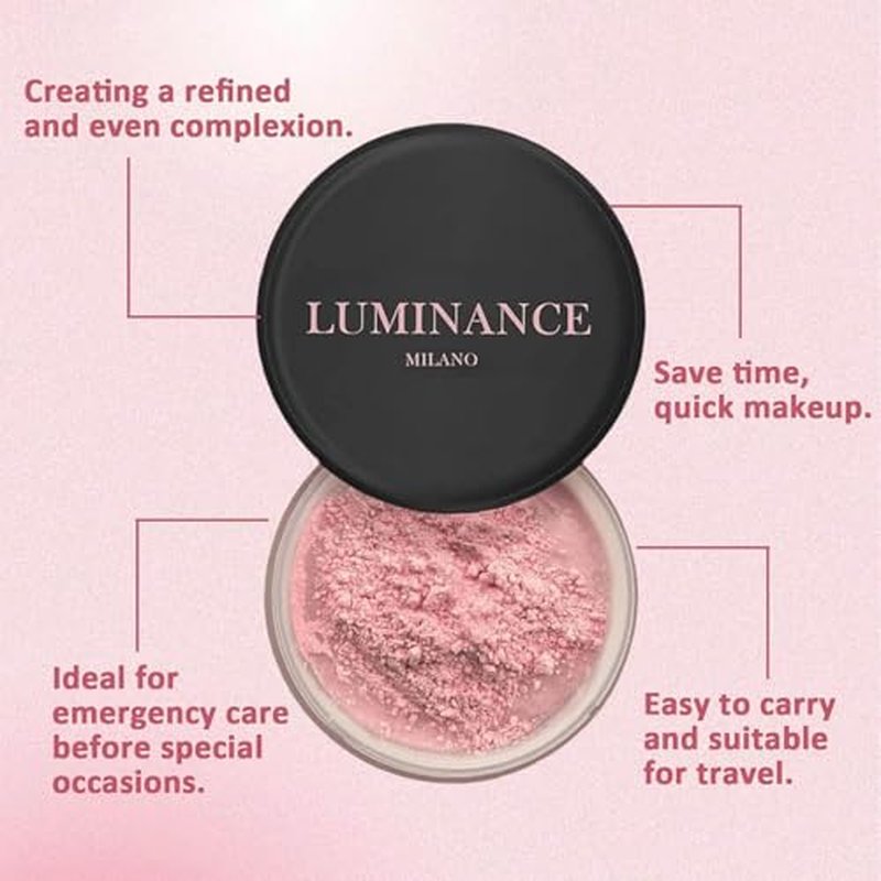Luminous Powder, Luminous Pink Powder, Pink Setting Powder, Blurring Setting Powder, Blurring Pink Setting Powder (1pcs)