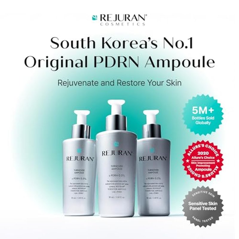 Rejuran® Skincare Duo - c-PDRN® Turnover Ampoule & Rebalancing Toner for Firming, Hydration, Pore Care | 1.69 fl oz Set