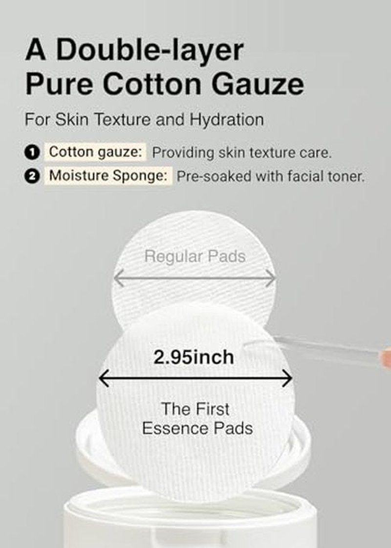 MISSHA Time Revolution The First Essence Toner Pads (75 pads) - Exfoliating Pads Enhanced with AHA, Moisturizing, Larger Size, Advanced Ferment Absorption