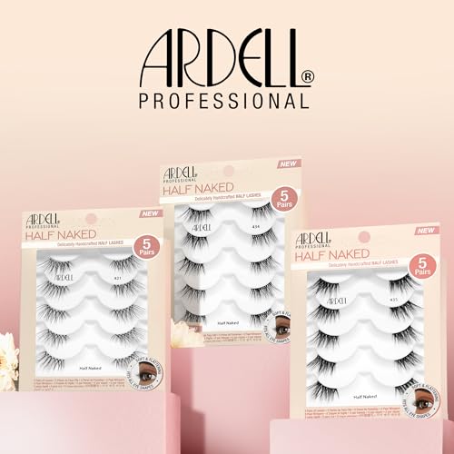 Ardell Half Naked Lashes - 421, Delicately Handcrafted Half Lashes, 5-pairs, 1-pack