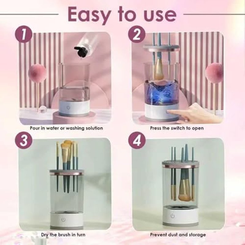 Beauty Swirl Cosmetic Brush Cleaner, The Cozy Luna Brush Cleaner, Beautyswirl - Cosmetic Brush Cleaner, Cozy Luna Makeup Brush Cleaner, Electric Makeup Brush Cleaner For All Makeup Brush (1 PCS)