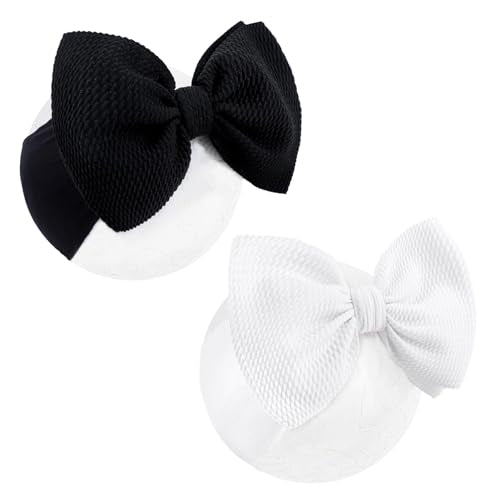 YanJie Halloween Hair Bows Baby Girls Headbands Pumpkin Accessories Black Ghost Printed Baby Bows Newborn Bows Nylon Hair Bows Toddler Headband