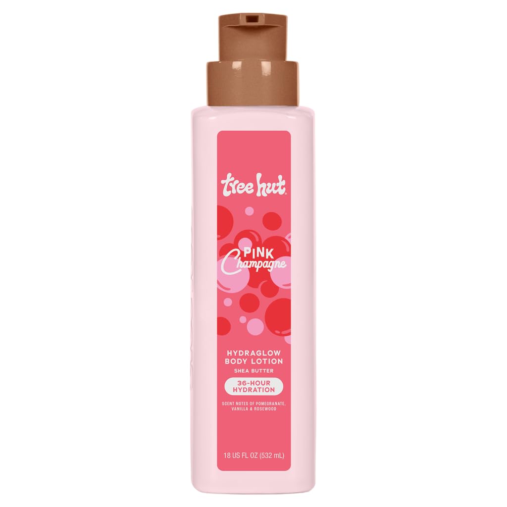 Tree Hut Body Lotion Pink Champagne, Fruity Floral Scent, 18 Fl Oz