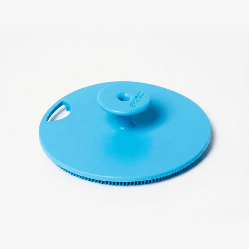 Boie USA Body Scrubber - Hygienic Silicone Exfoliating Loofah Alternative | Gentle on Sensitive Skin, BPA-Free, Blue