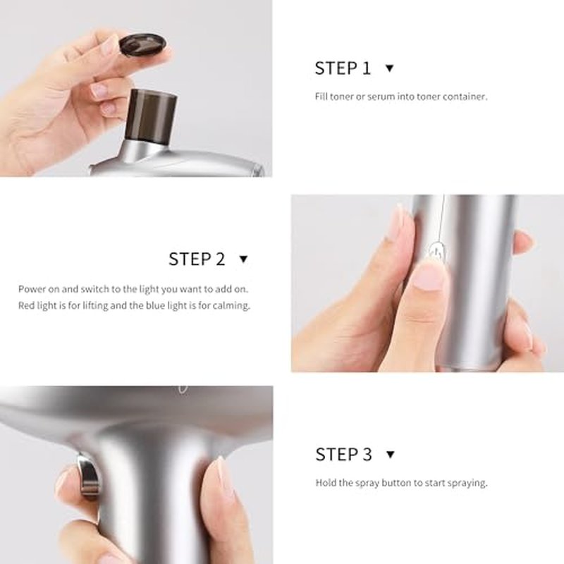 Boca Story Nano Ionic Facial Steamer Deep Cleansing face to Remove blackheads Tighten Skin A face Steamer with humidification, Maintenance,Hydration & Pore unclogging Effects Better Absorbency （Gray）