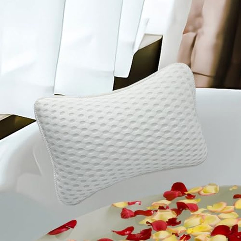 Bath Pillows for tub,Home Spa Pillows for Bathtub, Hot Tub,Head and Neck Support with 2 Strong Suction Cups,Green