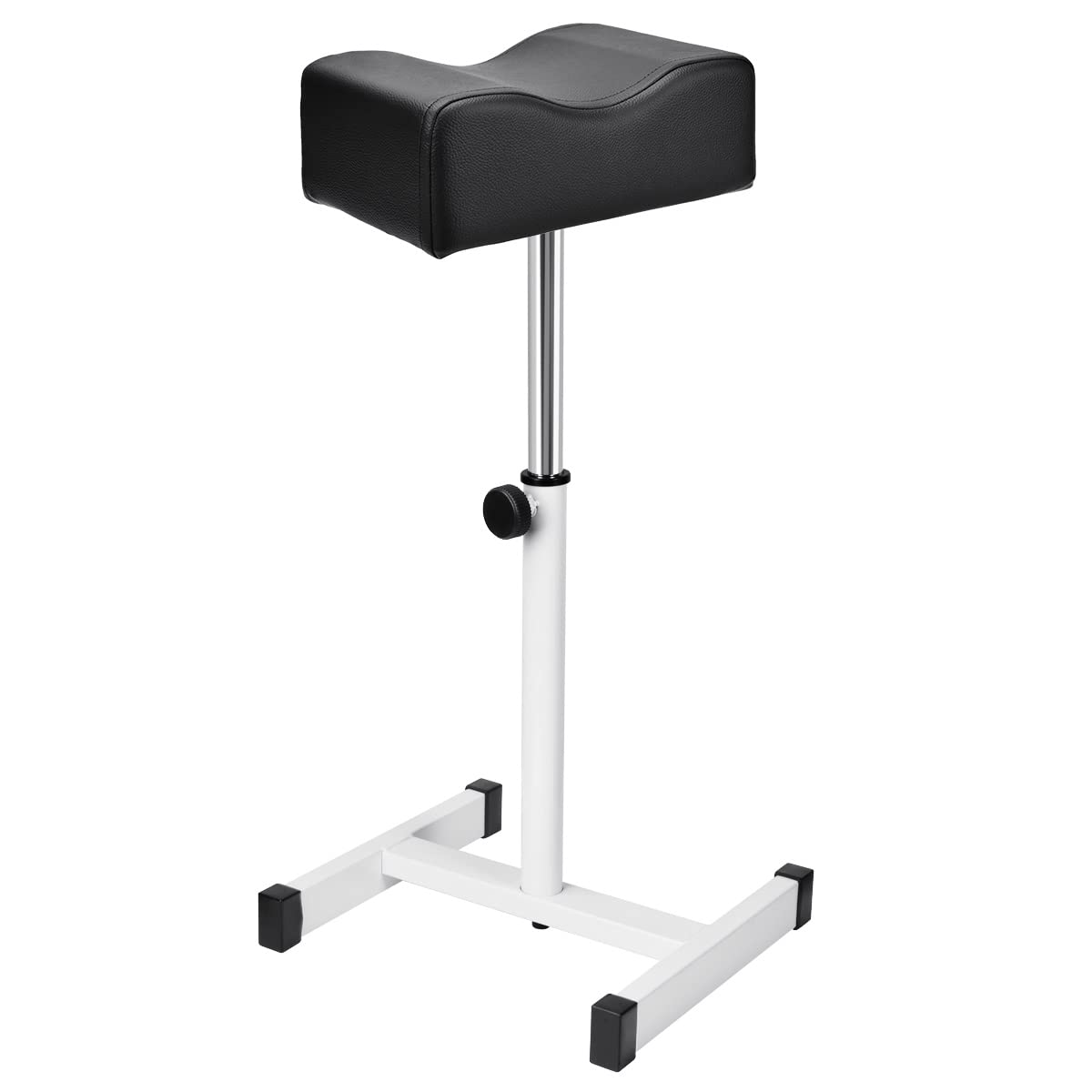 Adjustable Footrest for Pedicure & Manicure - Comfortable Nail Beauty Stool for Home Salon | Black