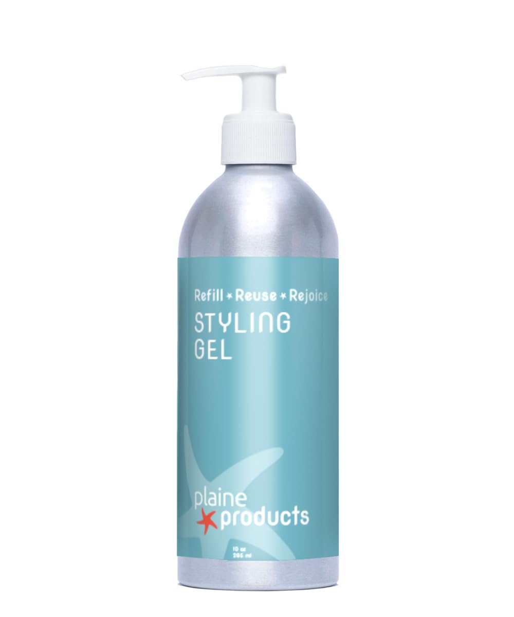 Eco-Friendly Refillable Styling Gel - 10 oz with Pump | Natural Hair Care Solution