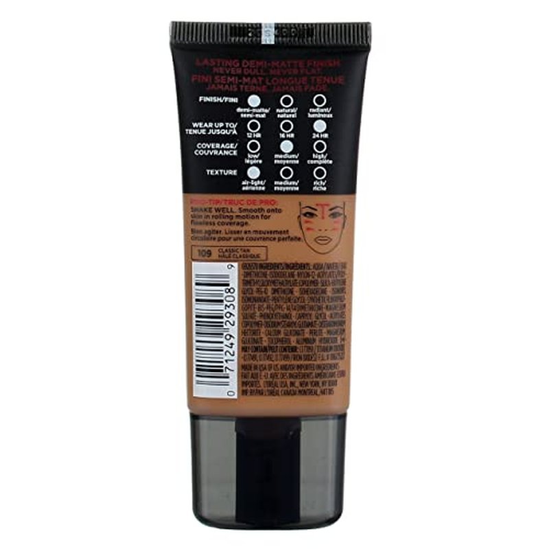 L'Oreal Paris, Infallible Pro Matte Classic Tan Foundation Makeup