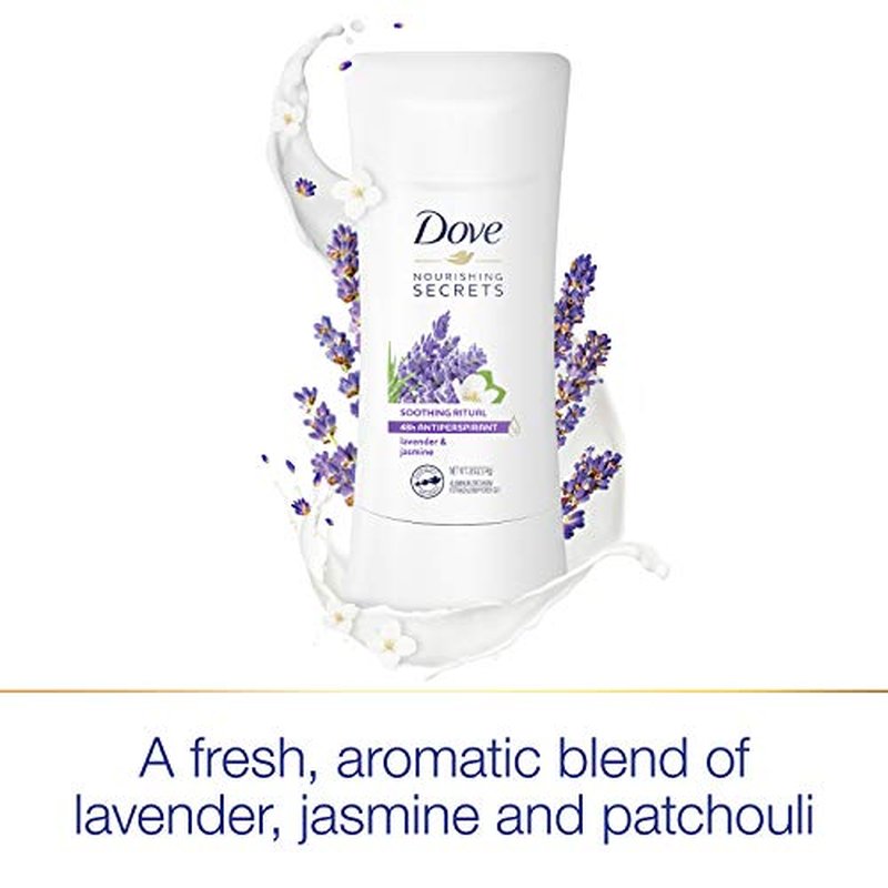 Dove Nourishing Secrets Antiperspirant Deodorant Stick for Women Lavender & Jasmine for 48 Hour Underarm Sweat Protection And Soft And Comfortable Underarms 2.6 oz 3 Count