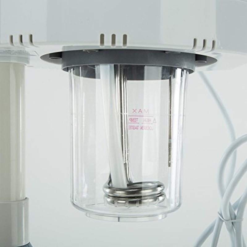 Professional Facial Steamer 2 in1 Steamer for Face 5X LED Magnifying Lamp Hot Ozone Facial Steamer for Esthetician Beauty Face Equipment Use at Home or Salon（White）