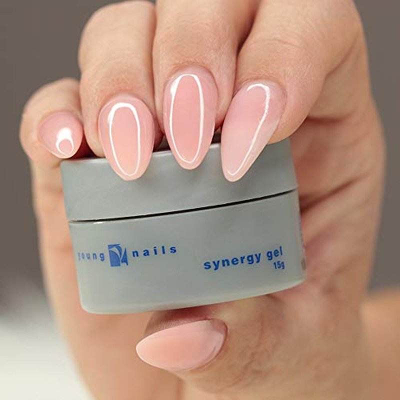 Young Nails Synergy Gel System, Foundation Gel - Builder Gel Base Coat, Superior Adhesion & Strength, Hard Gel Base Coat - Base Gel, Clear, 15g