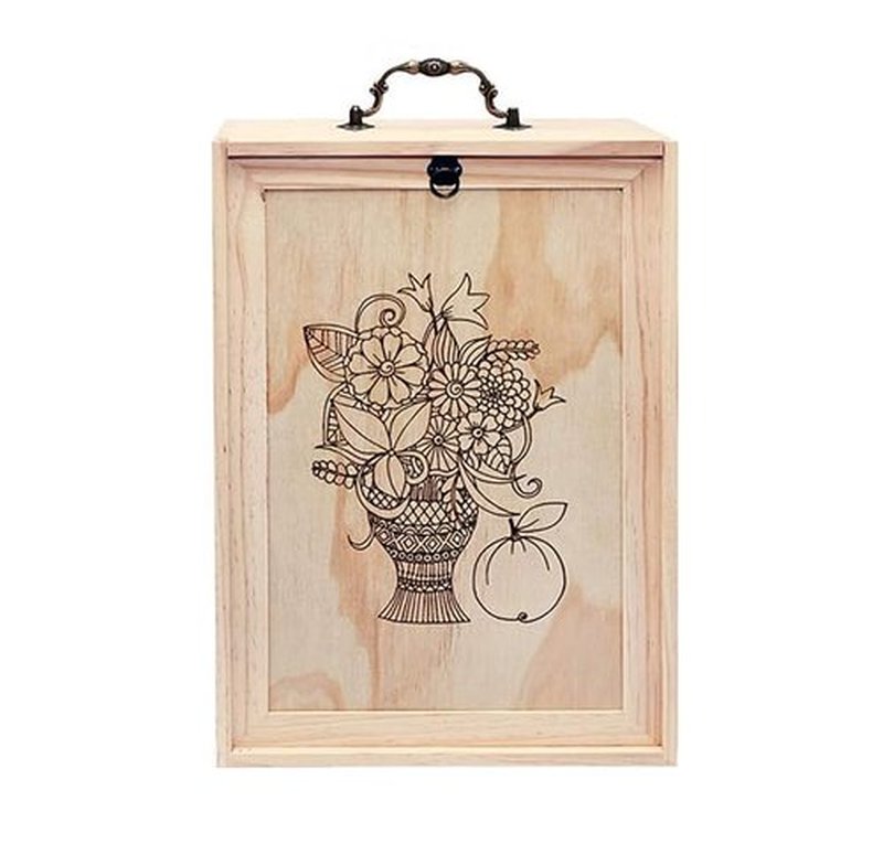 TORIBIO Essential Oil Box, Wooden Essential Oils Storage Holder Organizer for 96 Bottles, Holds 5 to 30 ml for Young Living & Doterra Bottles