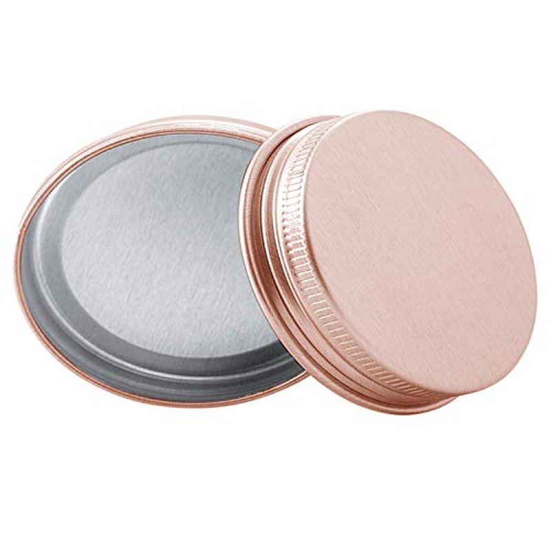 1 Ounce Aluminum Tin Jar Refillable Containers 30ml Aluminum Screw Lid Round Tin Container Bottle for Cosmetic, Lip Balm, Cream, 20 Pcs Rose Gold