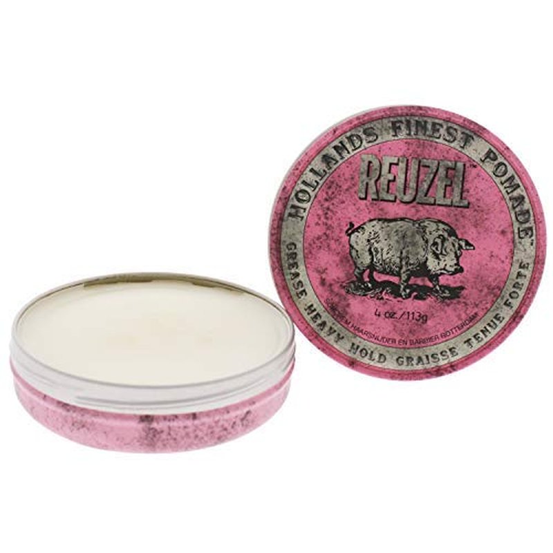 REUZEL Pink Pomade Grease, Heavy Hold, 4 oz.