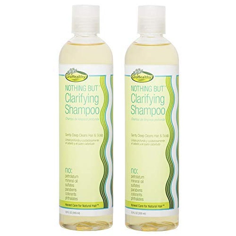 NOTHING BUT Clarifying Shampoo Sulfate-Free Detox for Natural Hair - Hair Shampoo - Removes Buildup - 12oz - Pack of 2