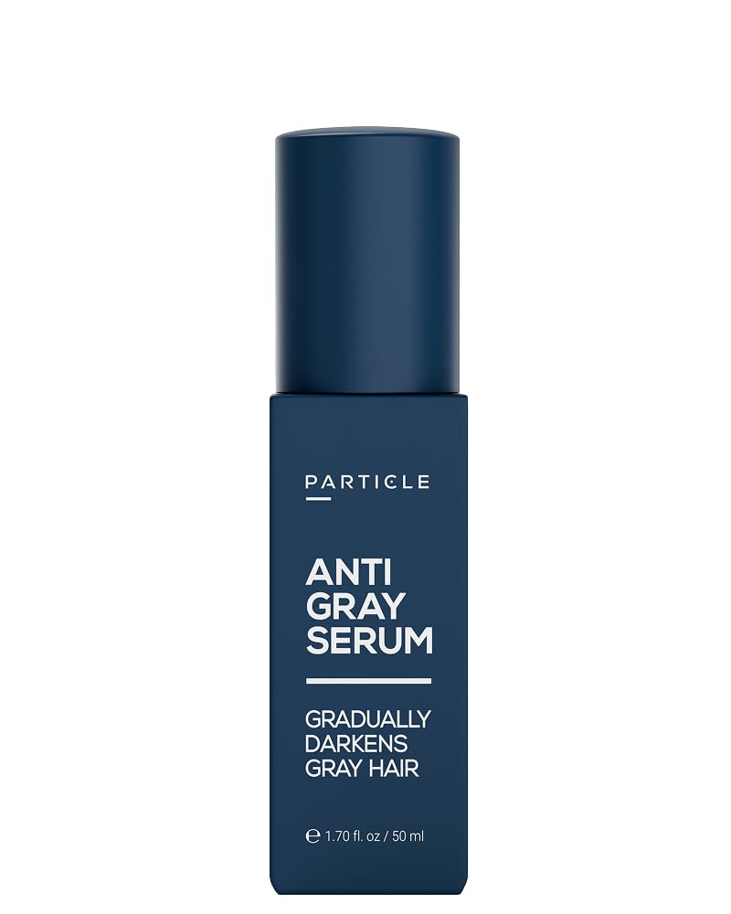 Particle Anti-Gray Serum for Men – Gradually Reduces Gray Hair on Head & Beard Without Dye – Natural Gray Reduction with Silverfree™, Vitamin A, Melitane & Allantoin – Peroxide & Ammonia Free