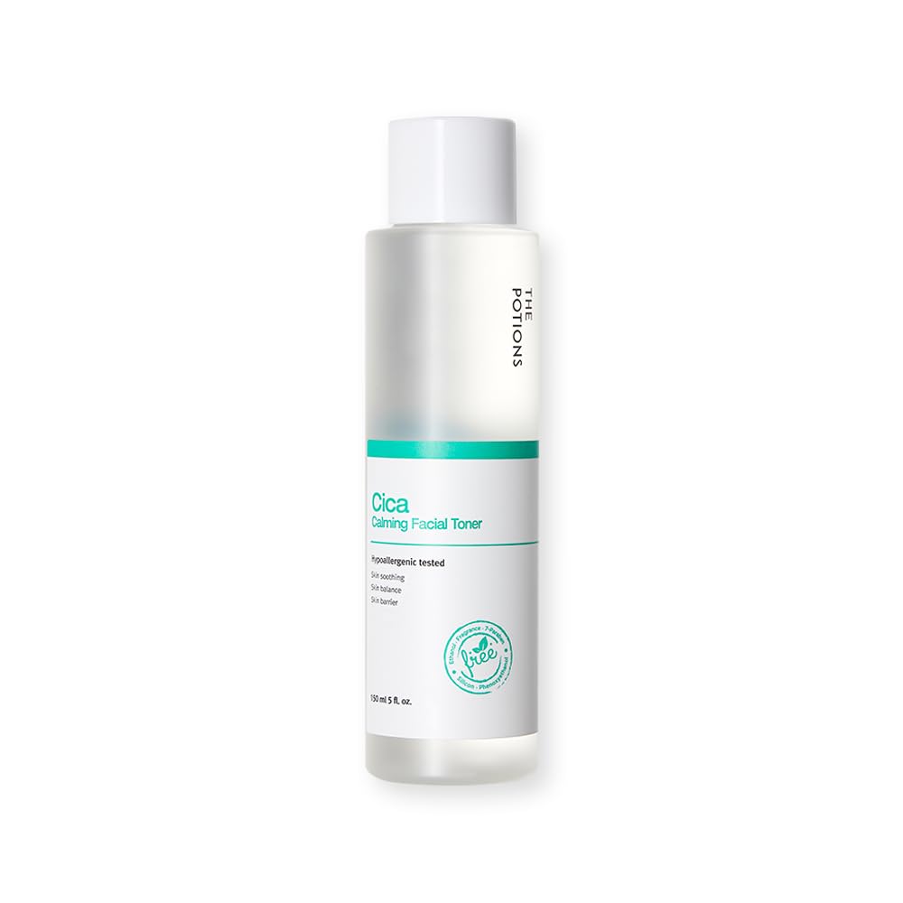 The Potions Centella Asiatica Calming Facial Toner | for Acne Prone Skin, Dry and Sensitive Skin | Sking Soothing, Skin Balance, Skin Barrier | 5 fl. oz, 150 ml | Korean Skin Care